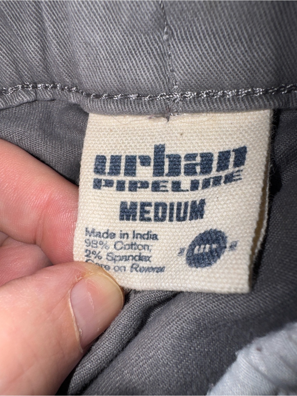 Urban Pipeline Light Gray Casual Stretch Pull On Pants Men’s Medium Chinos Euc — image 2 of 7